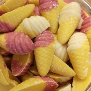 White Chocolate Ice cream cones